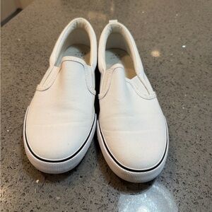 a new day White Slip-On Canvas Flats